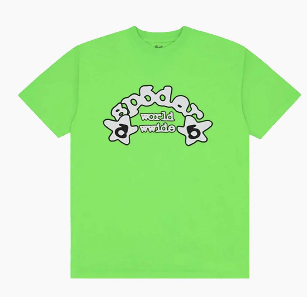 Sp5der Worldwide tee Slime Green