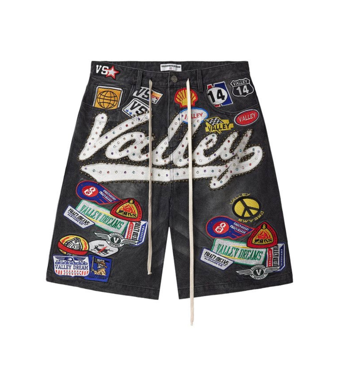 Vale Forever Black 1980s Jorts Black Wash Size 32